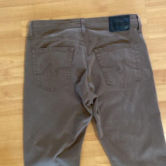 AG Adriano Goldschmied Everett Size 33x34 Slim Straight Brown Chino Pants Mens - Picture 8 of 13